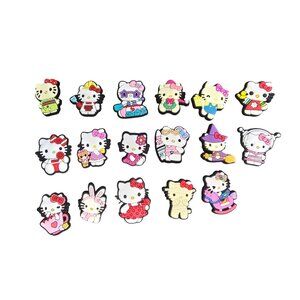 Hello Kitty PVC Rubber Clog Charms Set Of 17 Shoe Accessories #1